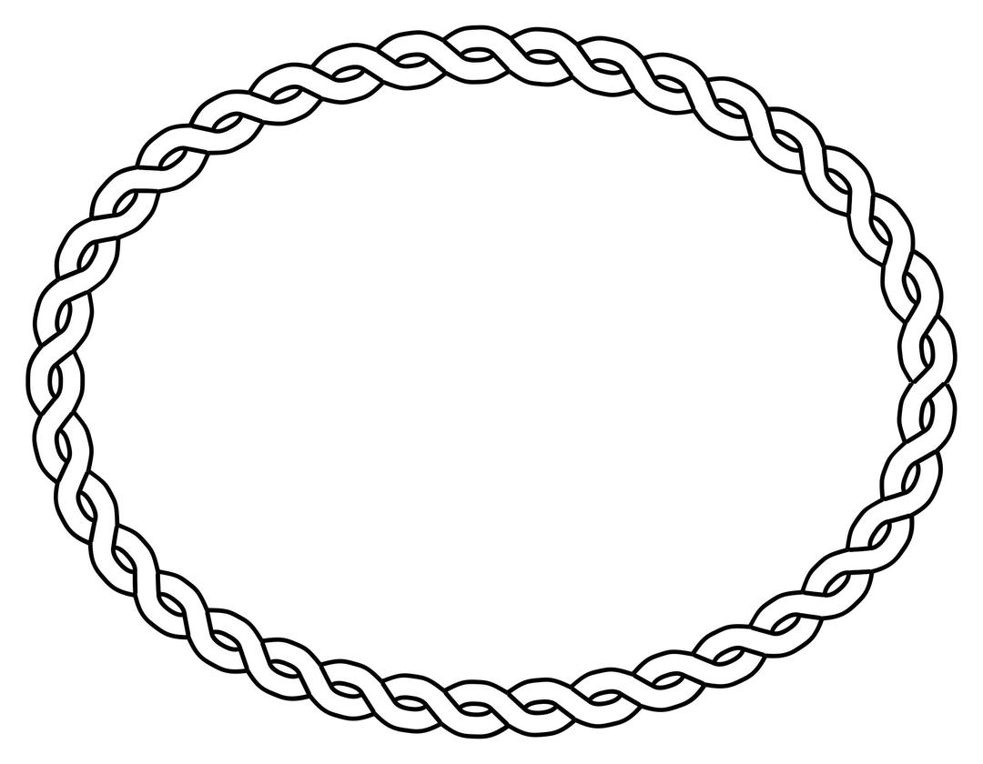 rope border oval png transparent