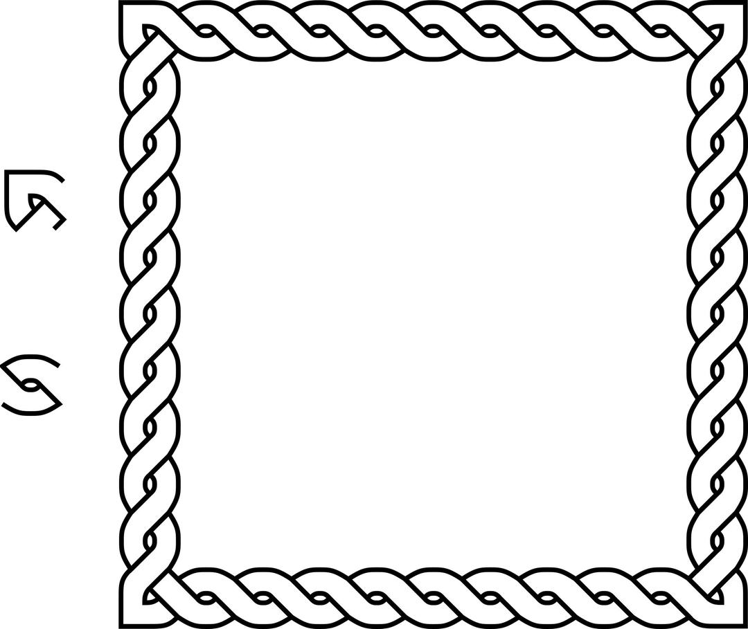 rope border square png transparent