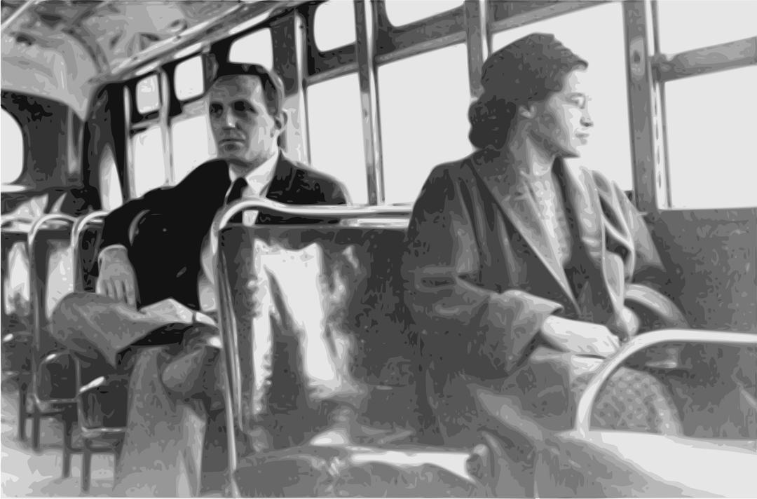 Rosa Parks on a Bus png transparent