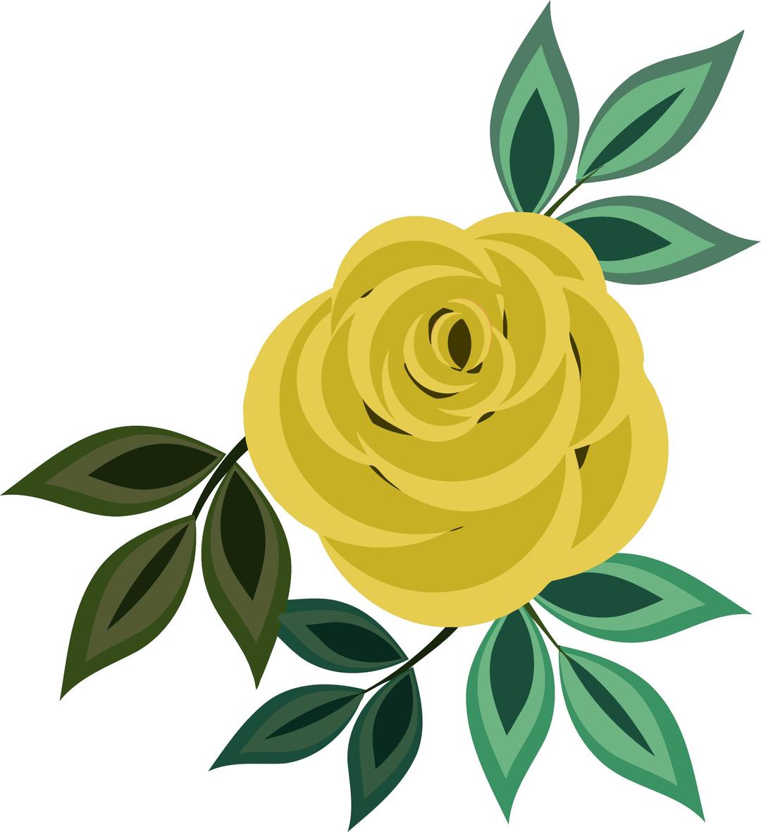 Rose 20 (yellow) png transparent