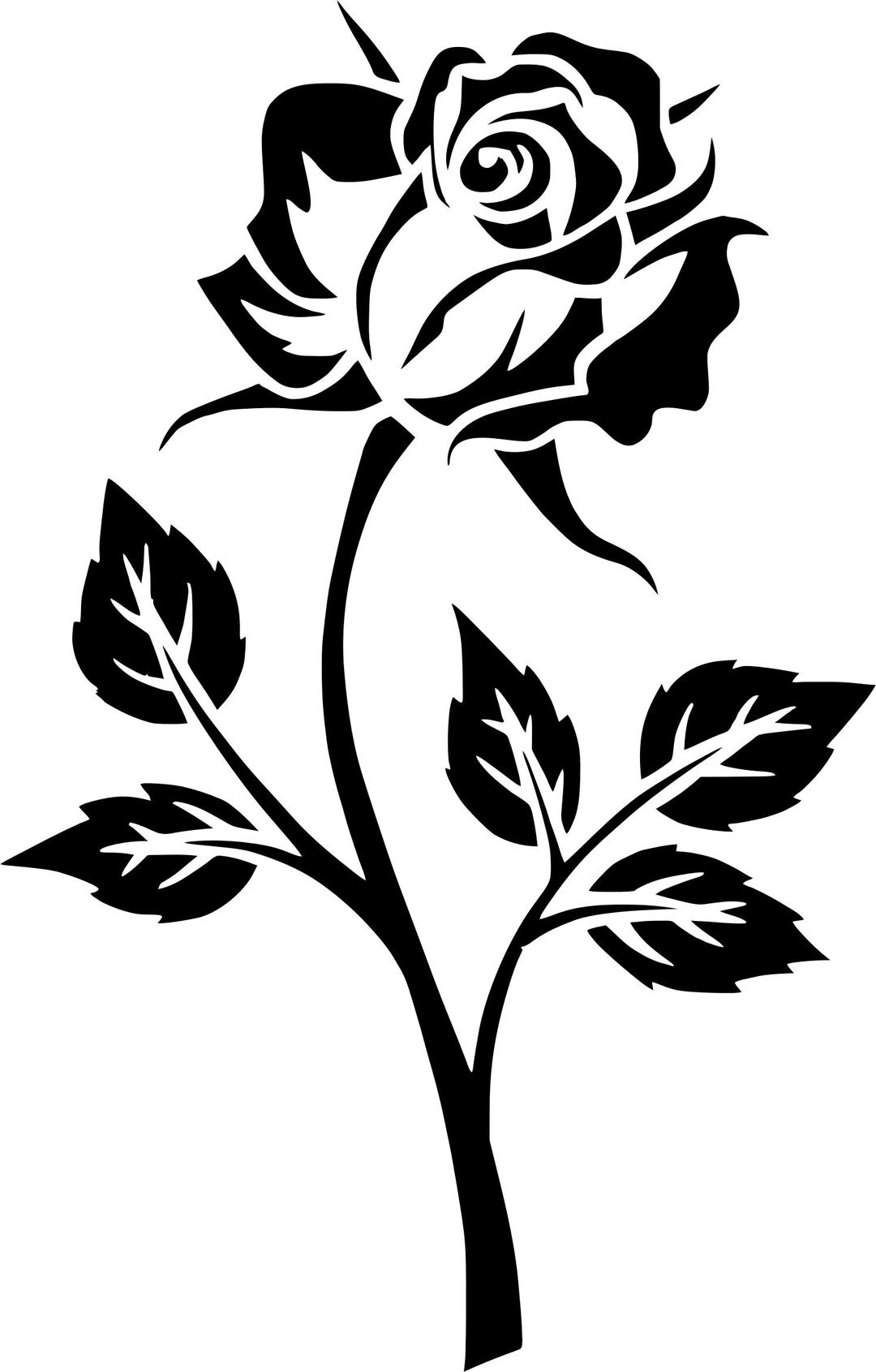 Rose Silhouette png transparent