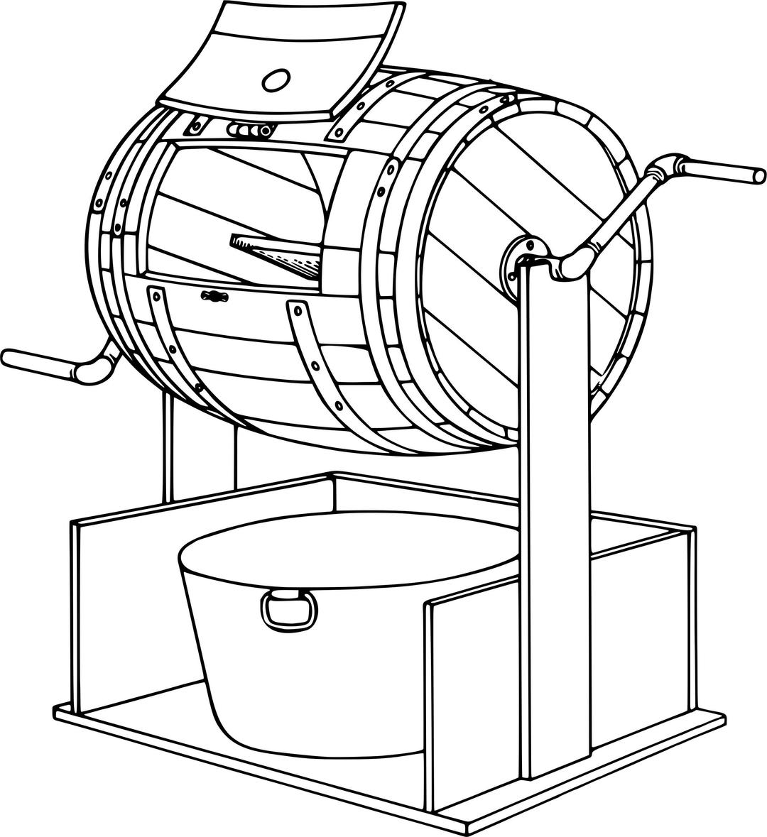 Rotary drum mixer png transparent