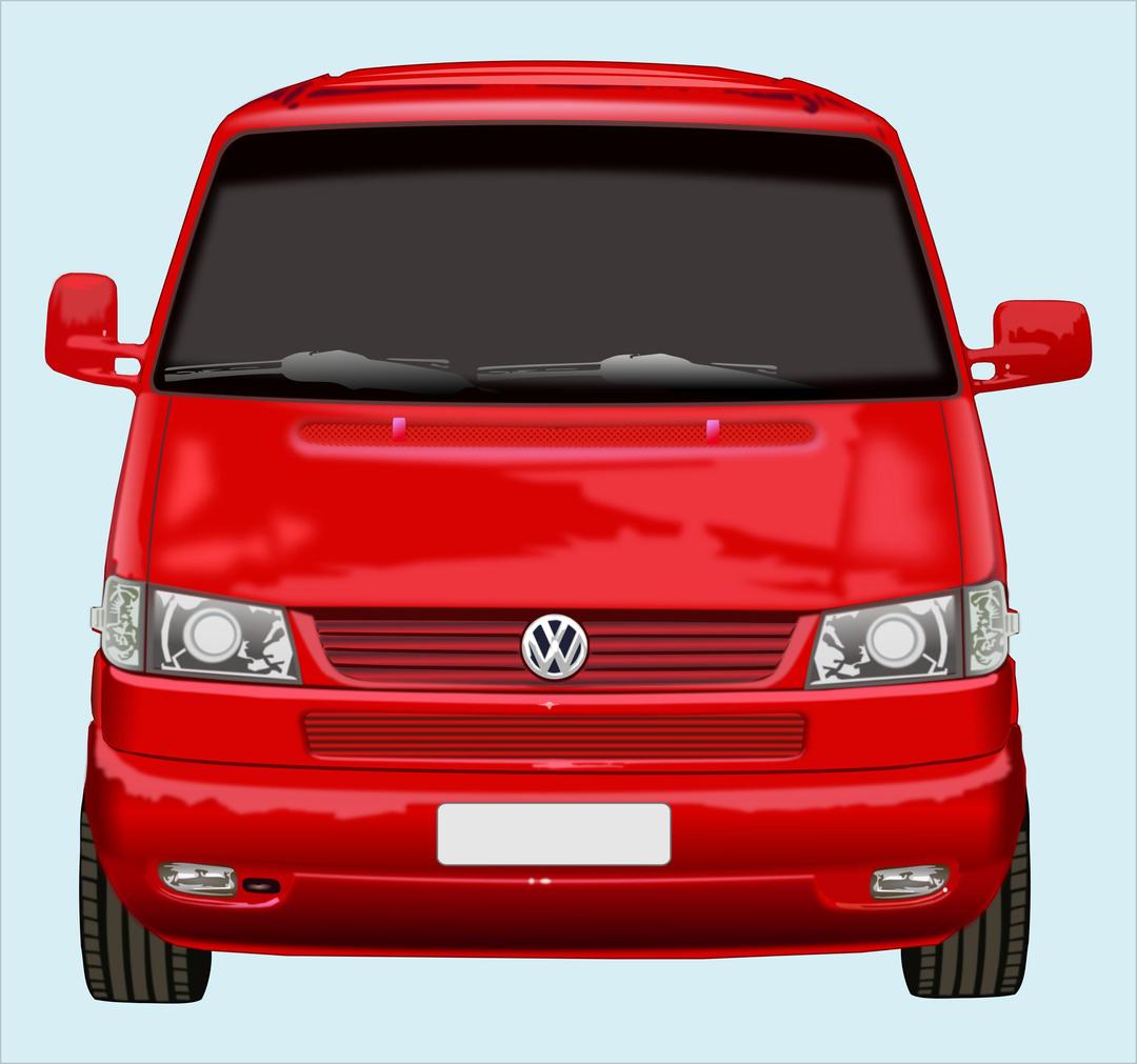 Roter VW-Bus png transparent