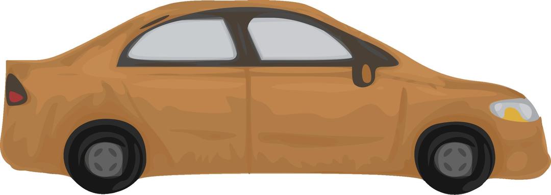 Rough car (brown) png transparent