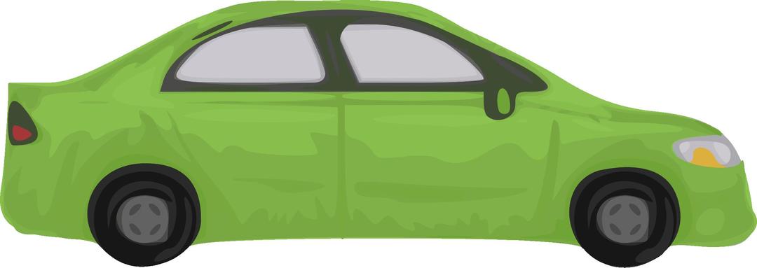 Rough car (green) png transparent