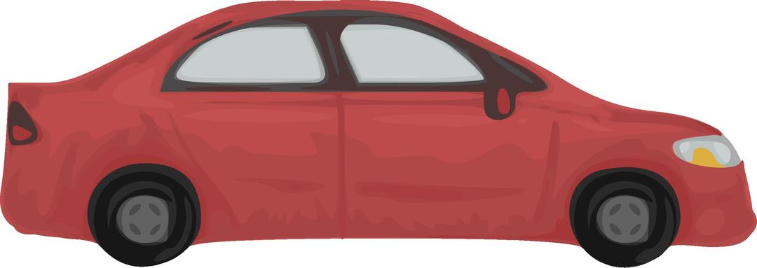 Rough car (red) png transparent