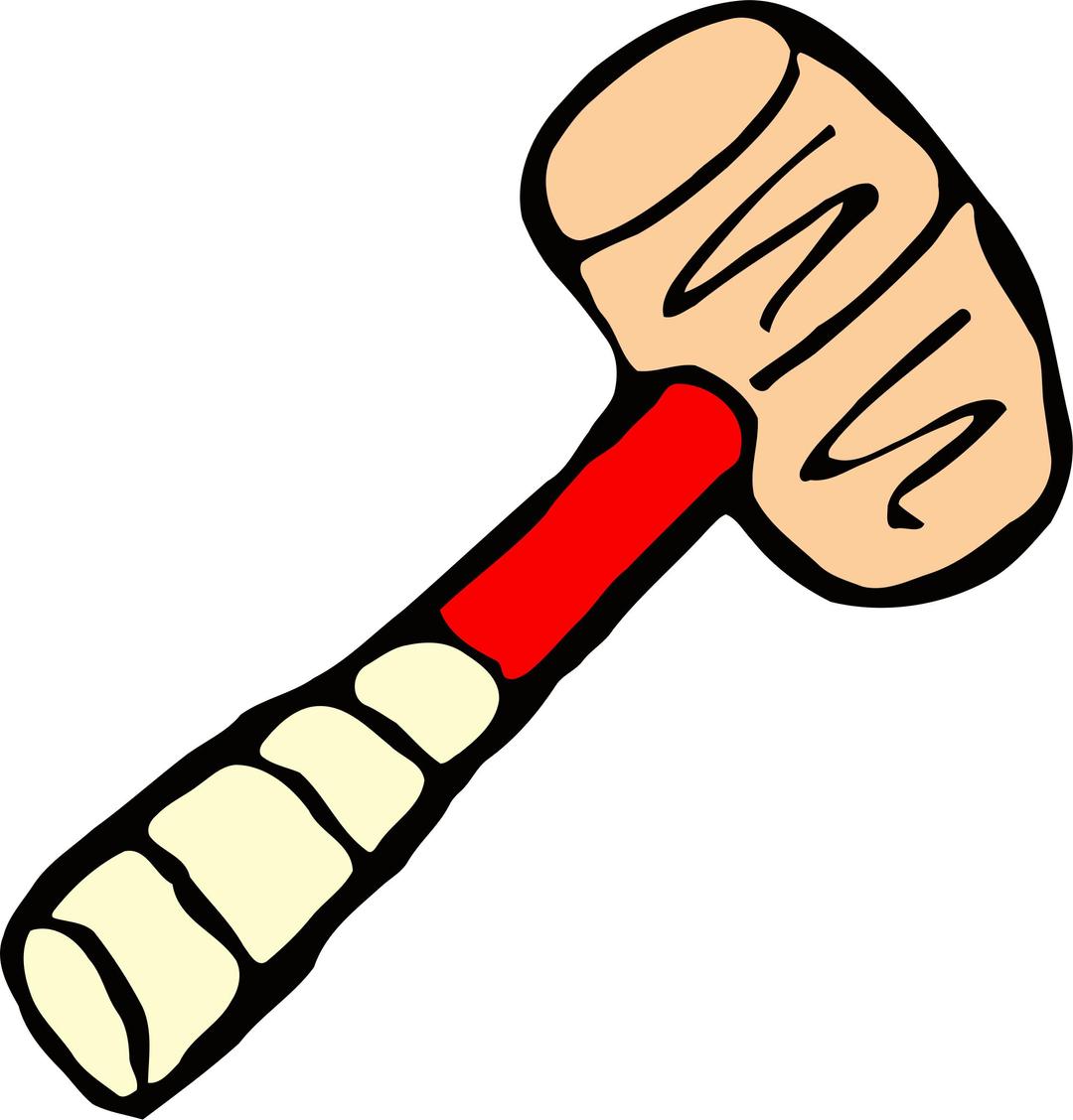 Roughly drawn hammer png transparent
