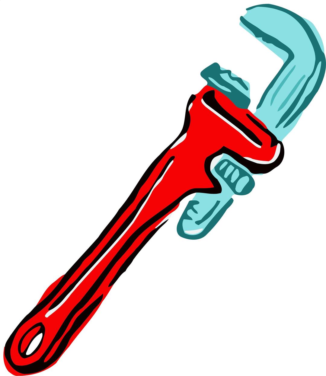 Roughly drawn pipe wrench png transparent