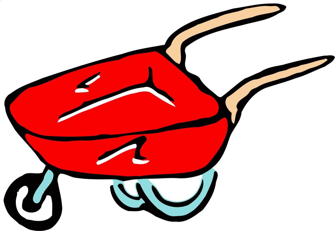 Roughly drawn wheel barrow png transparent