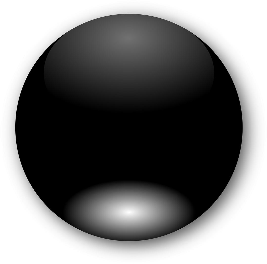 Round Black Button png transparent