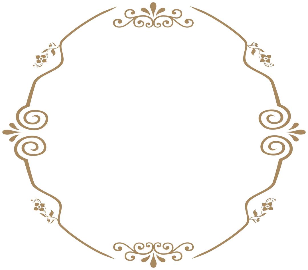 Round decorative vintage frame png transparent