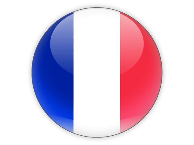 Round France Flag png transparent