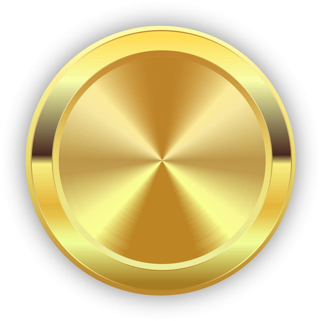 Round Golden Badge png transparent