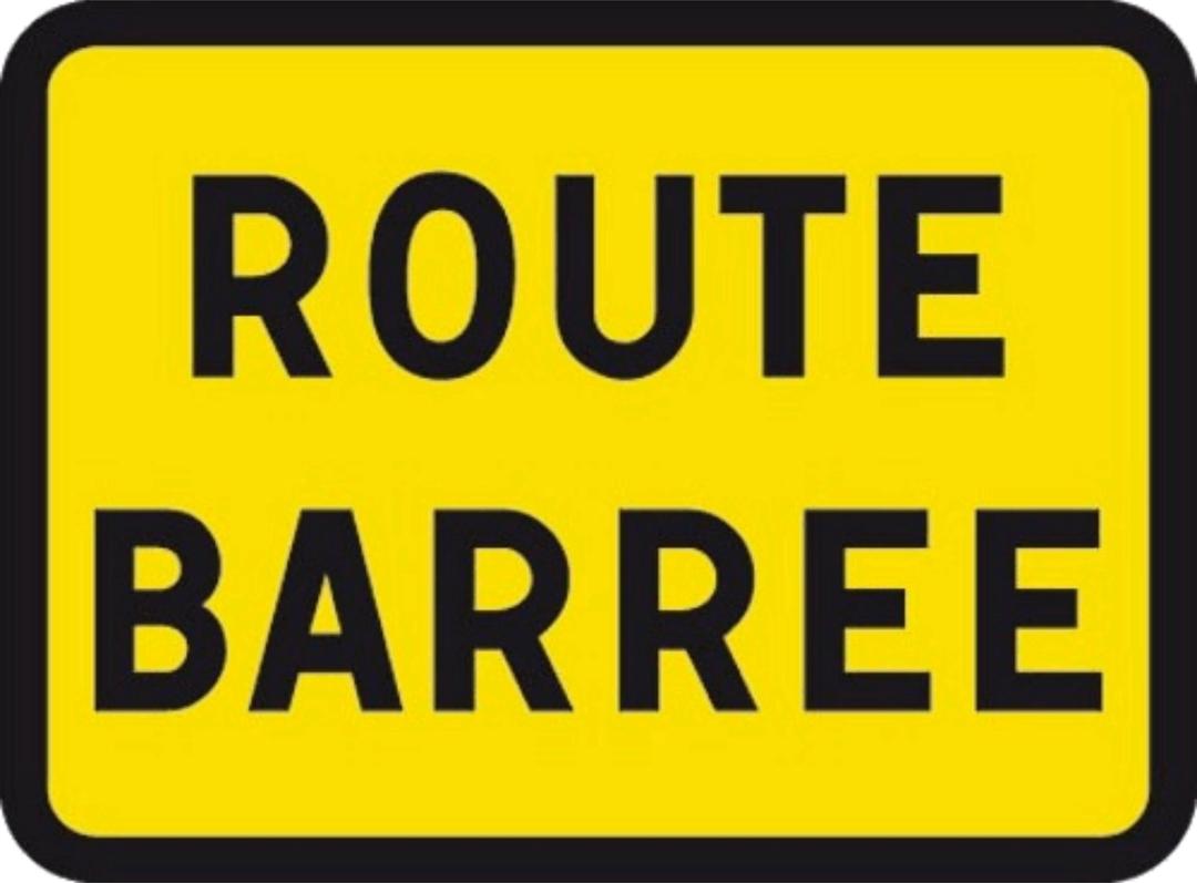 Route Barrée KC1 Road Closed png transparent