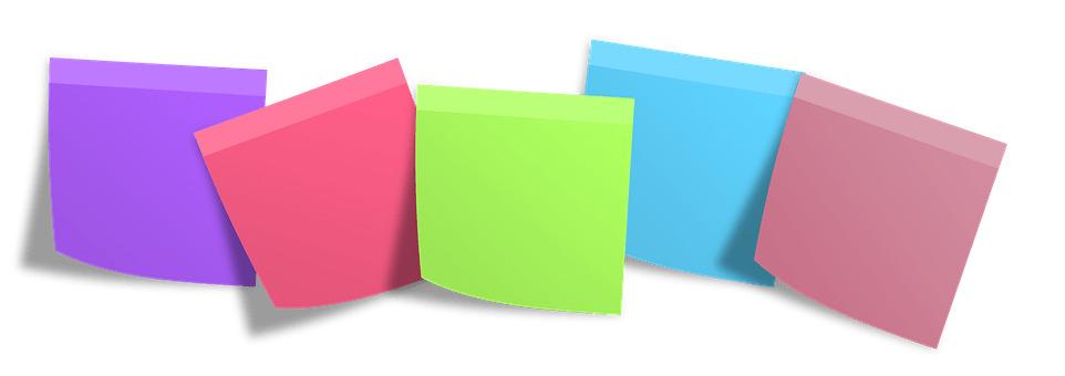 Row Of Sticky Notes png transparent