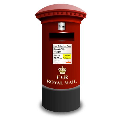 Royal Mail Post Box Icon png transparent