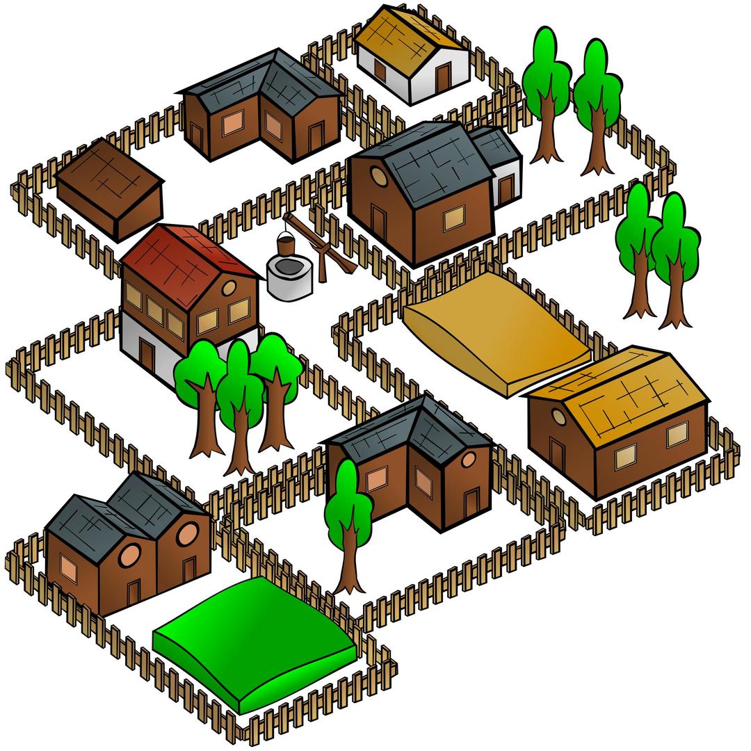 RPG map symbols: Village png transparent