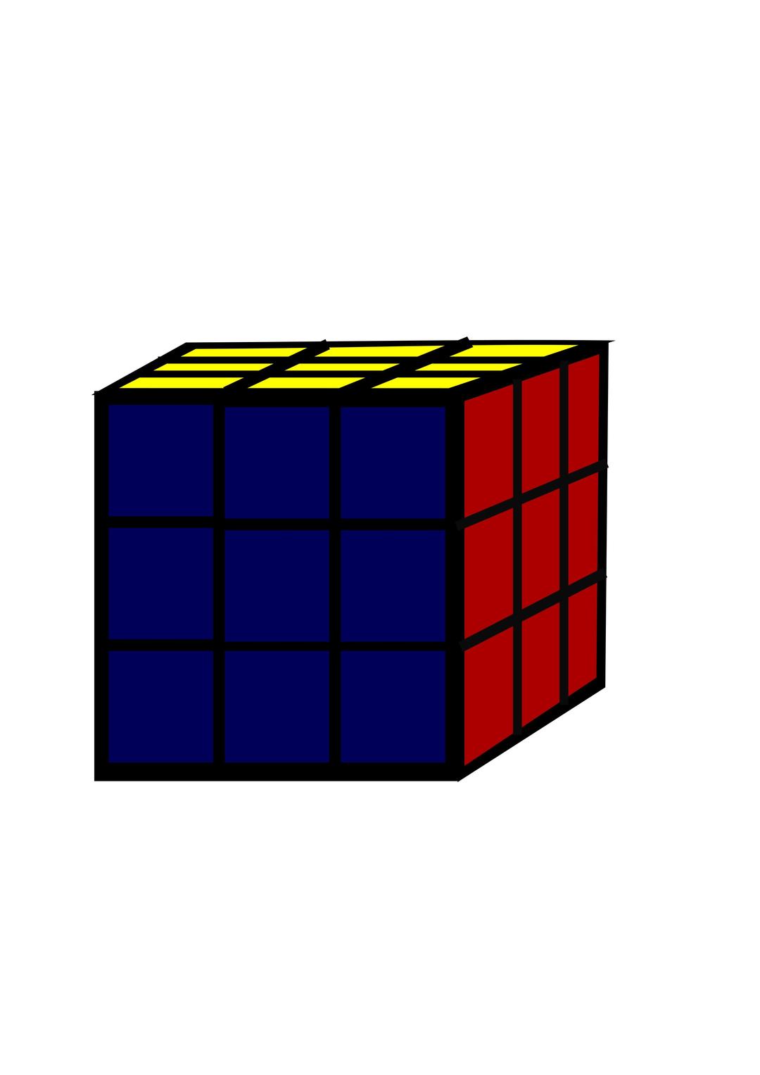 Rubic Cube 3x3 png transparent