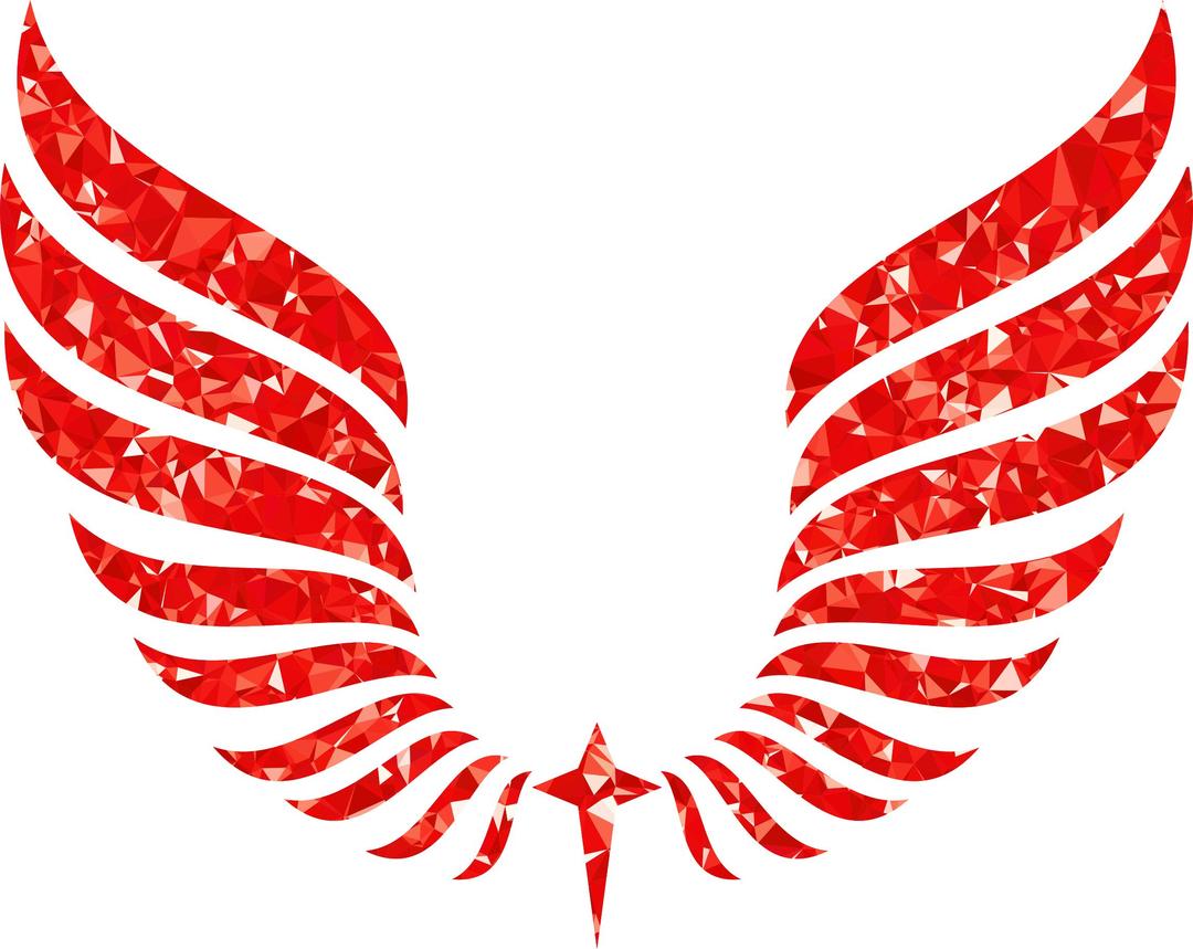Ruby Abstract Wings png transparent
