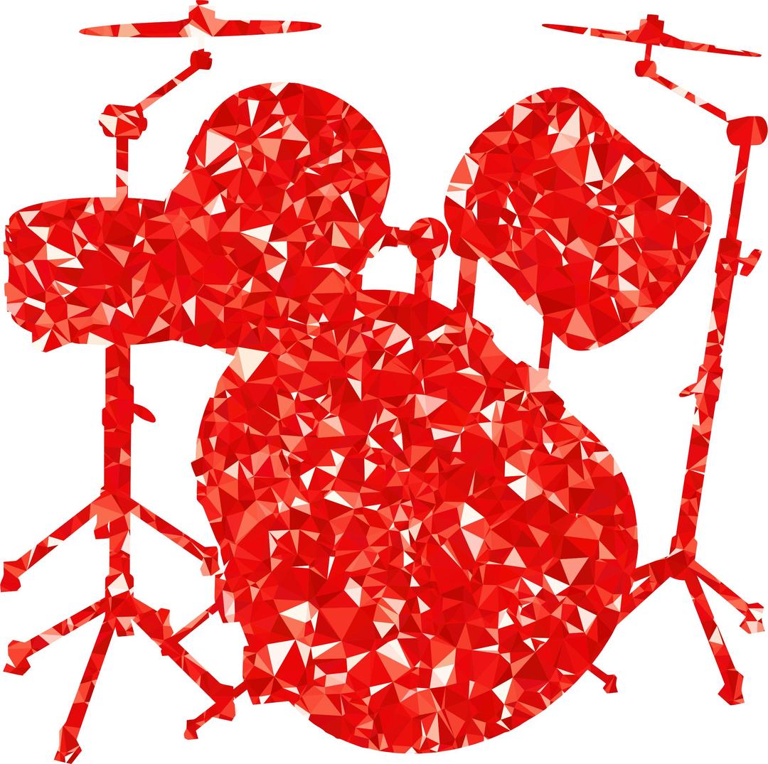 Ruby Drums Set Silhouette png transparent
