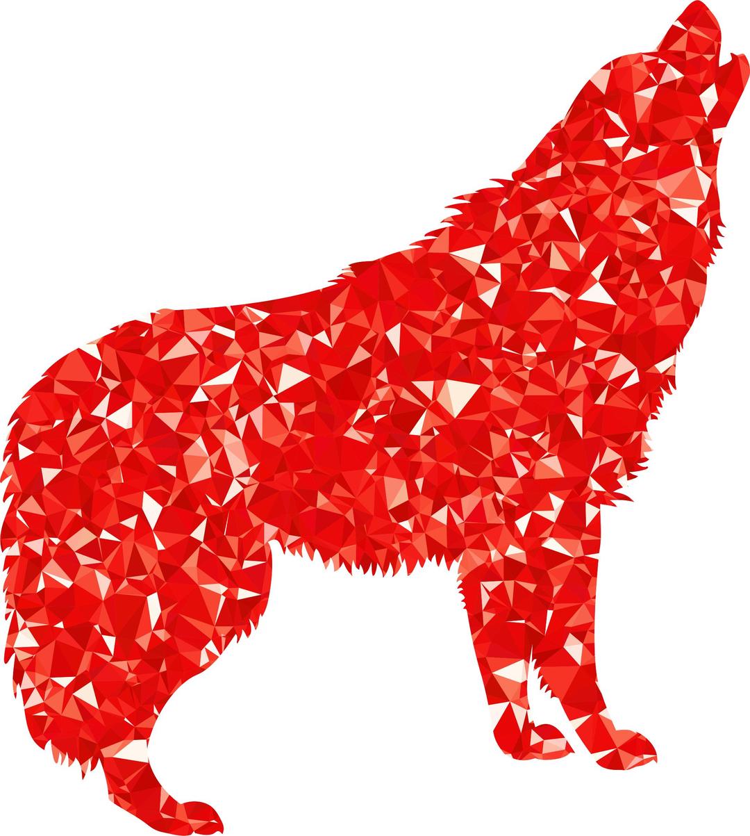 Ruby Howling Wolf png transparent