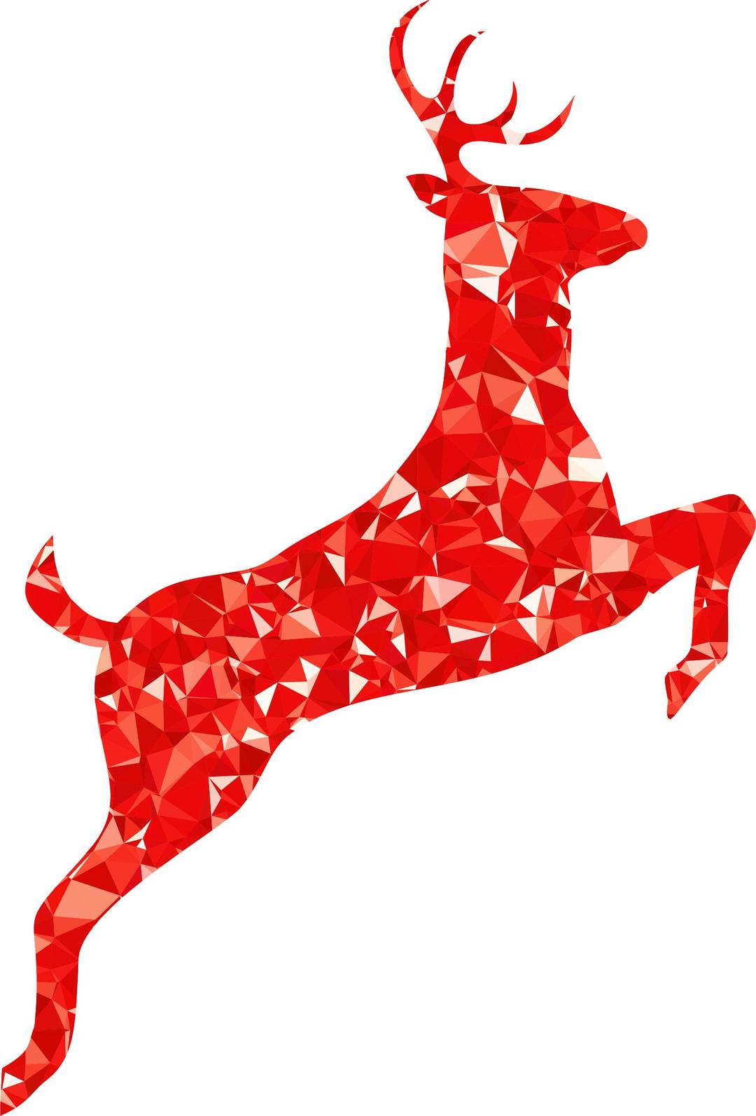 Ruby Leaping Deer Silhouette png transparent