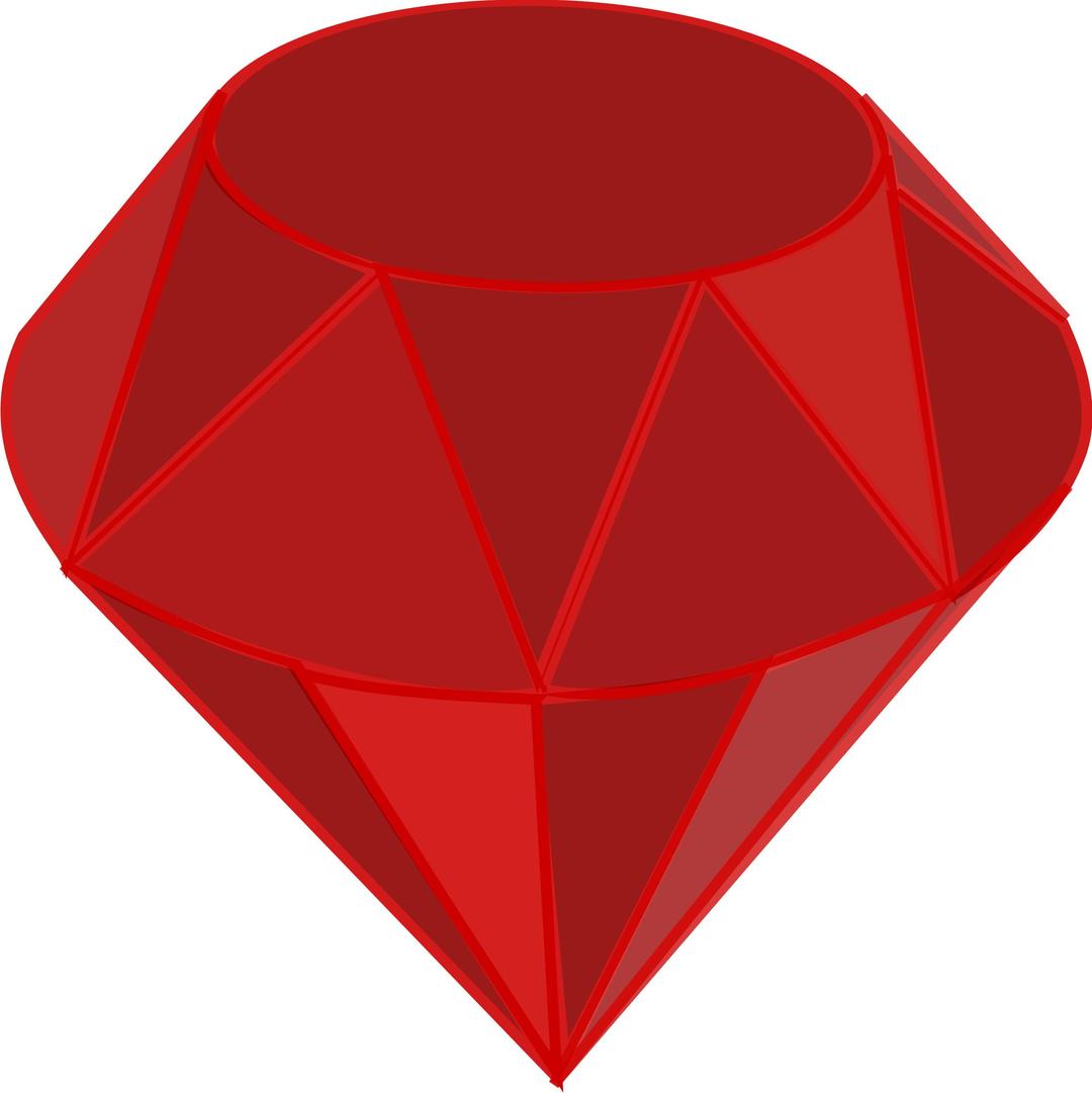 Ruby, no shading, square area png transparent