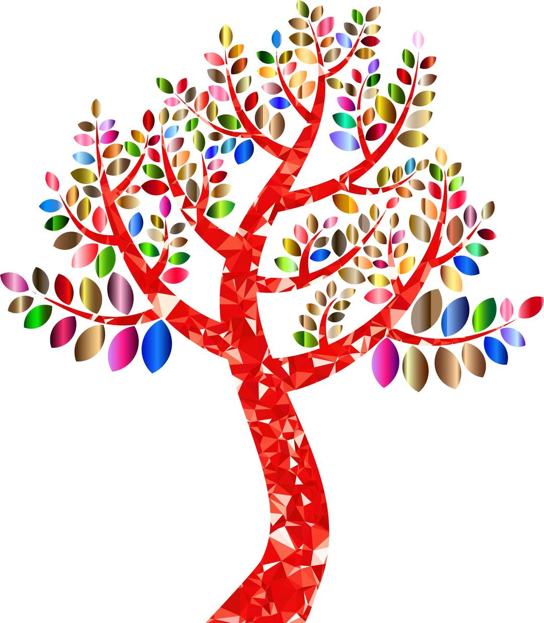 Ruby Simple Prismatic Tree png transparent