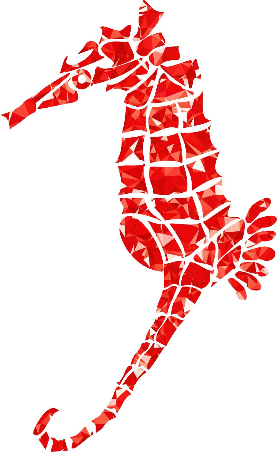 Ruby Stylized Seahorse Silhouette png transparent