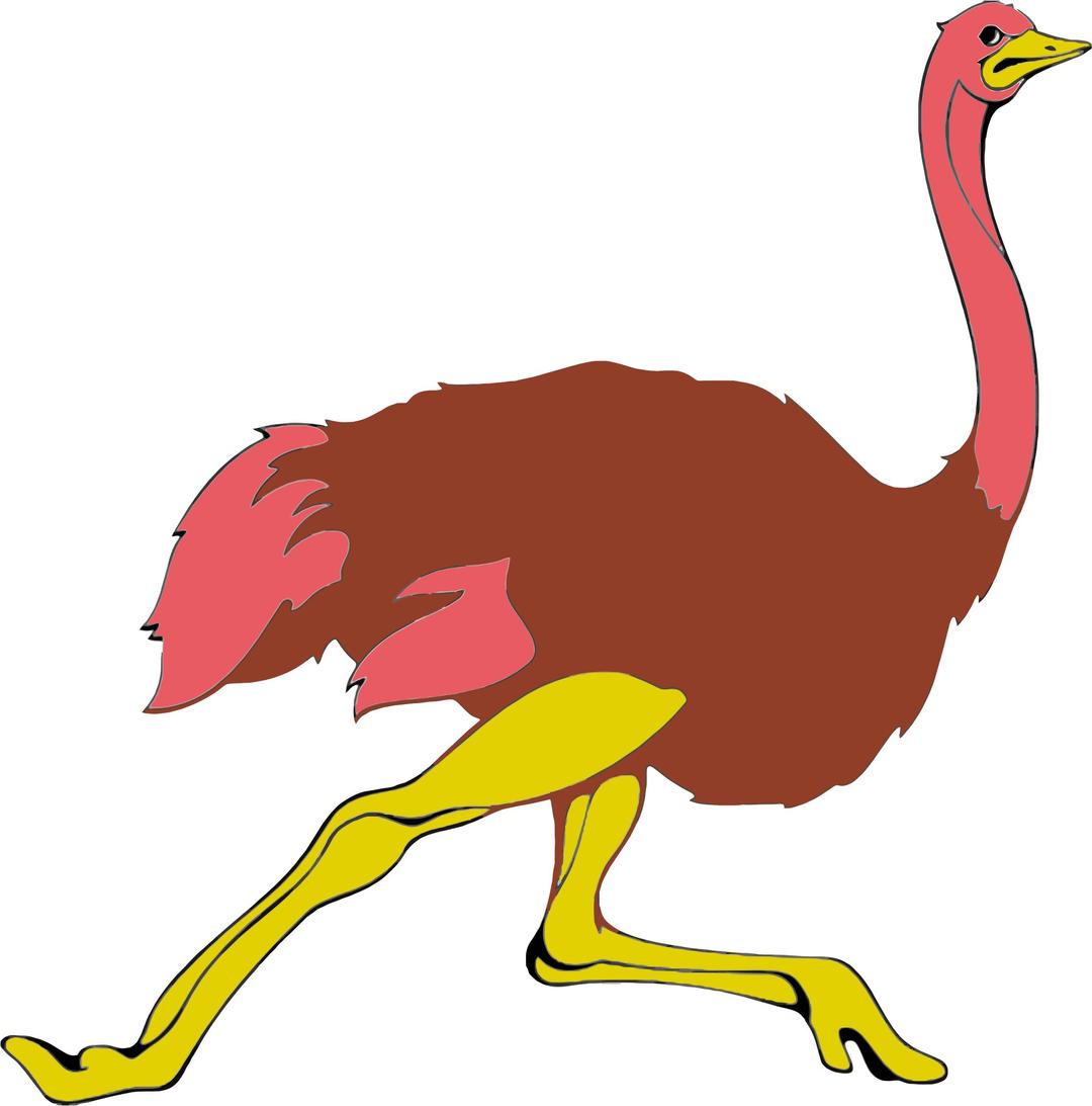 Running Ostrich png transparent