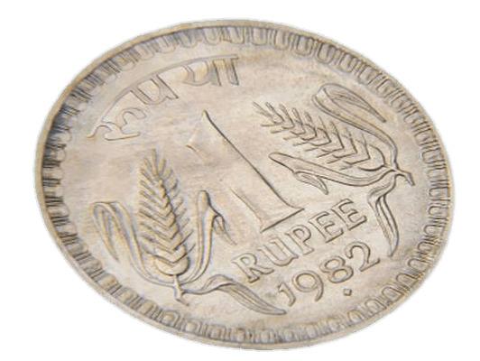 Rupee Coin 1982 png transparent