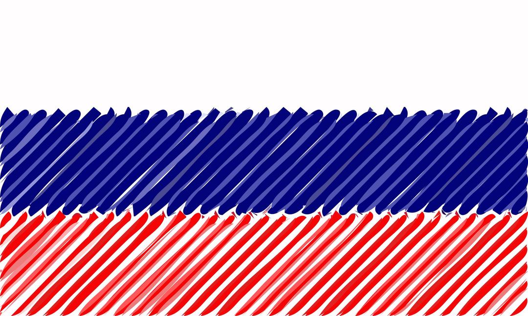 Russia flag linear png transparent