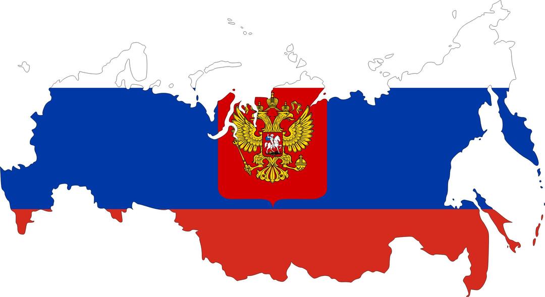 Russia Flag Map png transparent