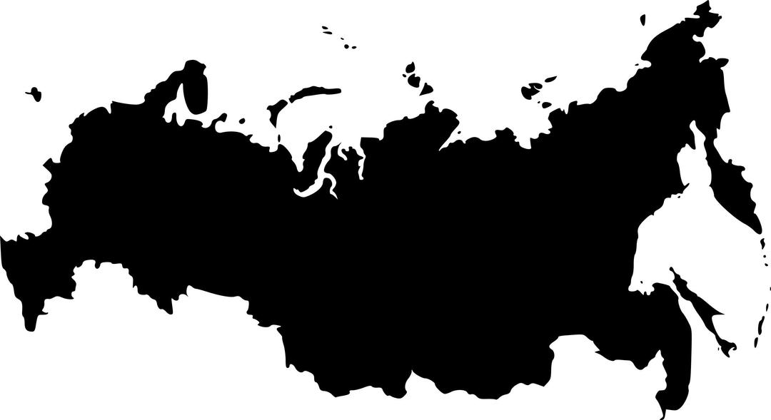 Russia outline map png transparent
