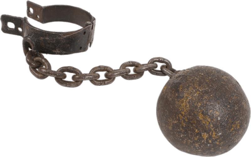 Rusty Ball and Chain png transparent