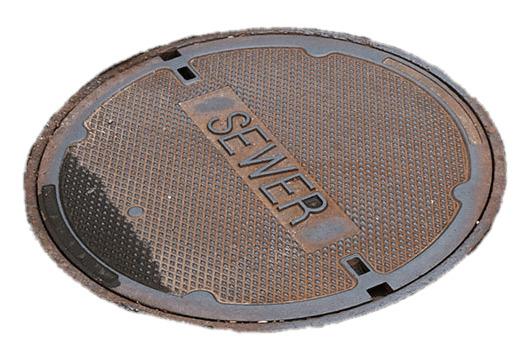 Rusty Sewer Manhole Cover png transparent