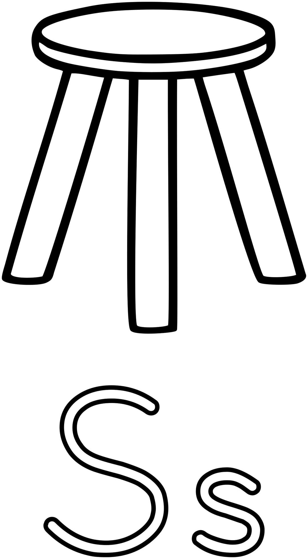 S Is For Stool png transparent
