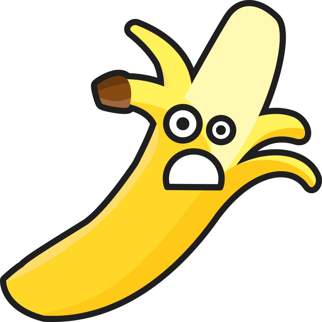 Sad Banana png transparent