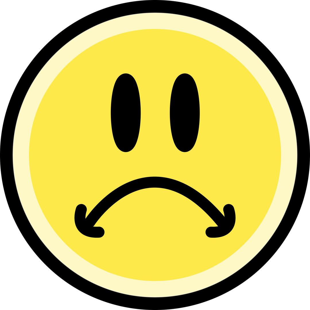 Sad Face Emoticon (Yellow) png transparent