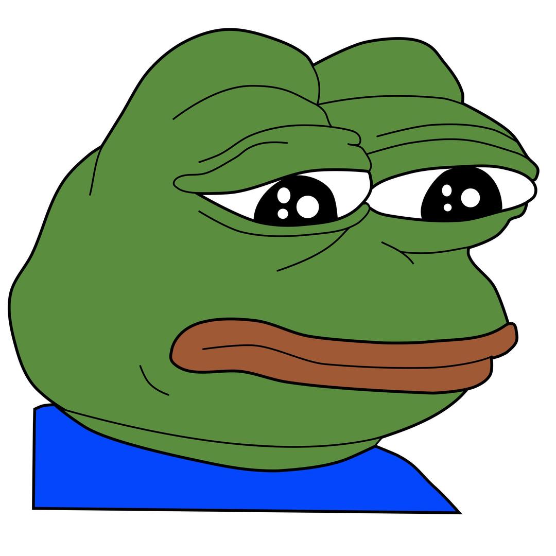 Sad Frog / Feels Bad Man - Meme png transparent
