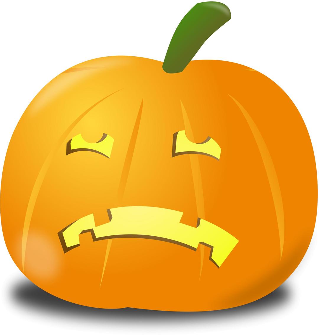 Sad pumpkin png transparent