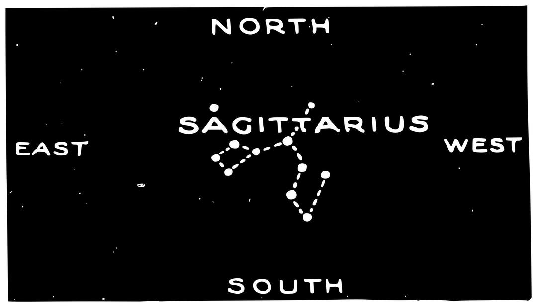 Sagittarius constellation png transparent