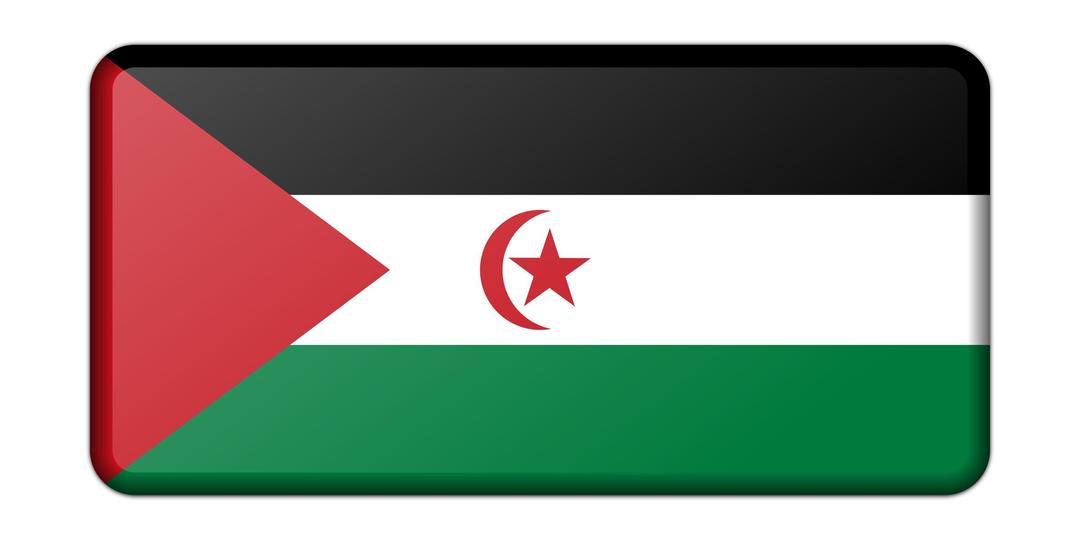 Sahrawi Arab Democratic Republic flag (bevelled) png transparent