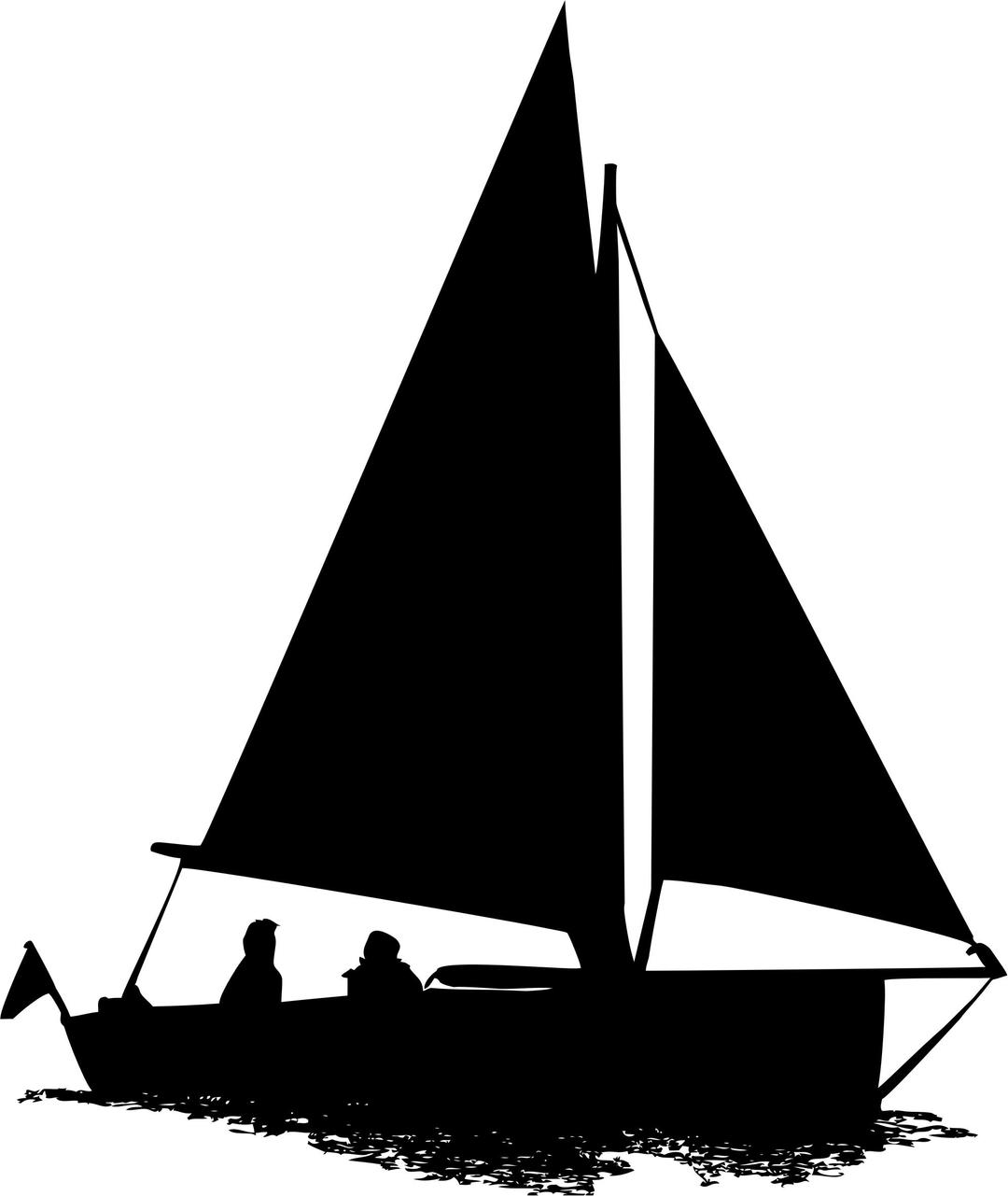 Sailboat Silhouette 2 png transparent