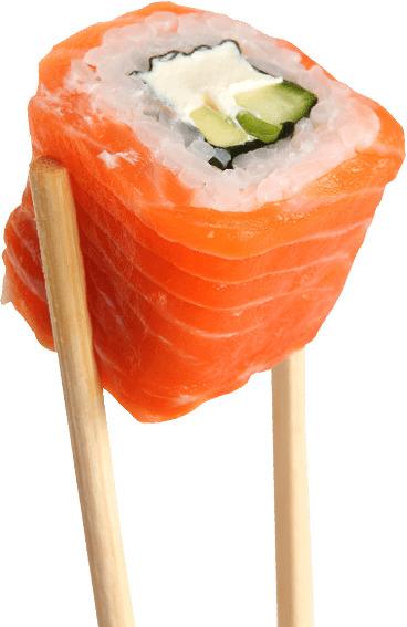 Salmon Roll Sushi On Sticks png transparent