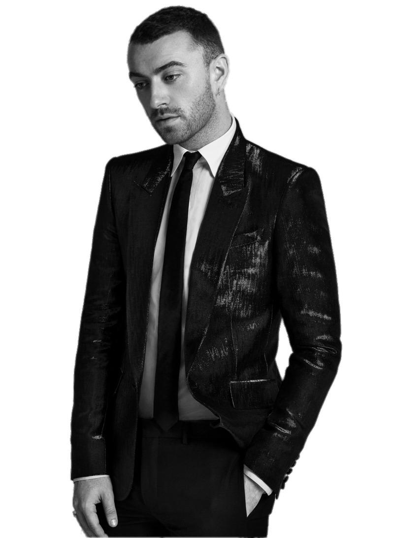 Sam Smith Black and White png transparent