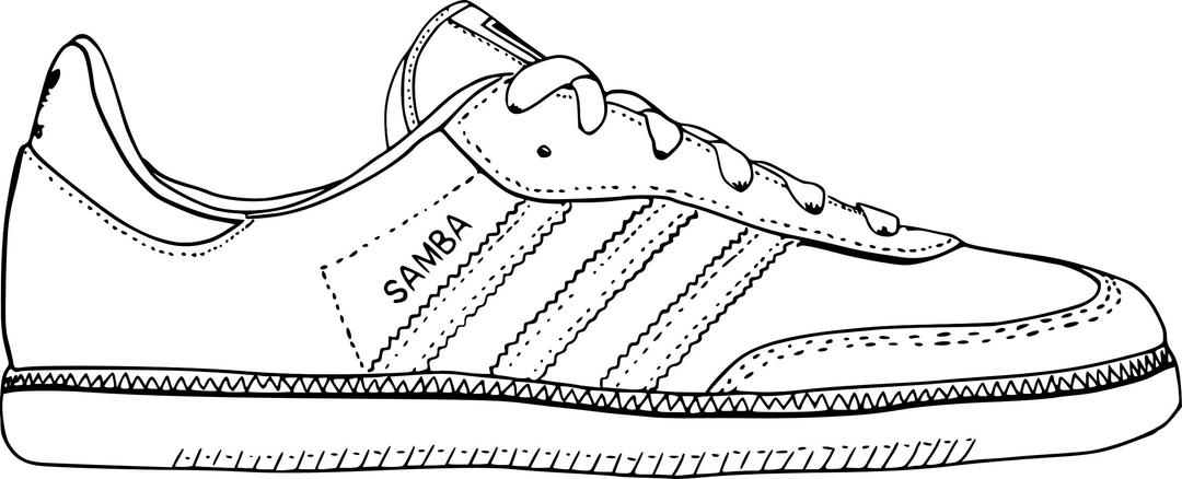 Samba Shoe sketch png transparent