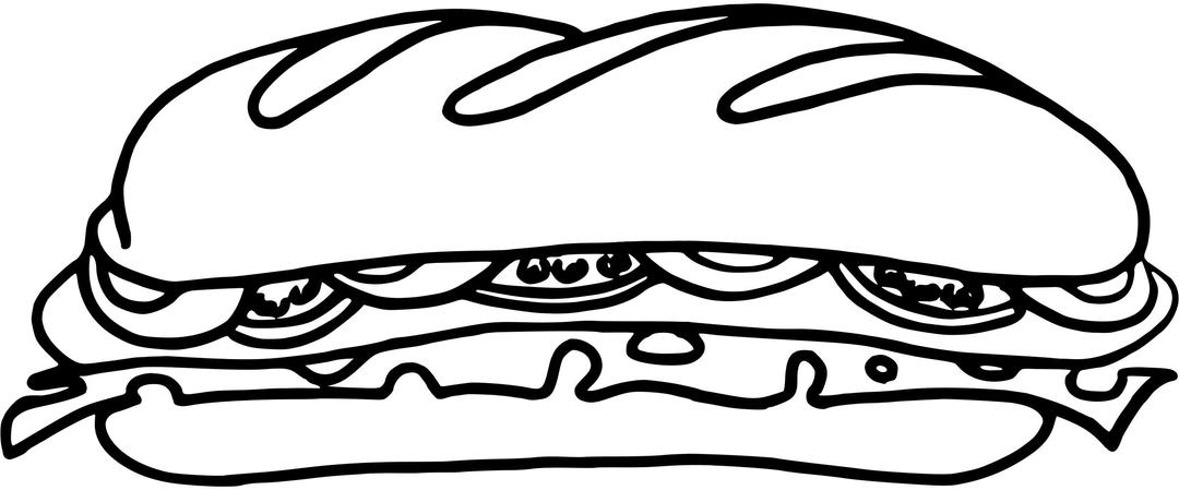 sandwich-one-bw png transparent