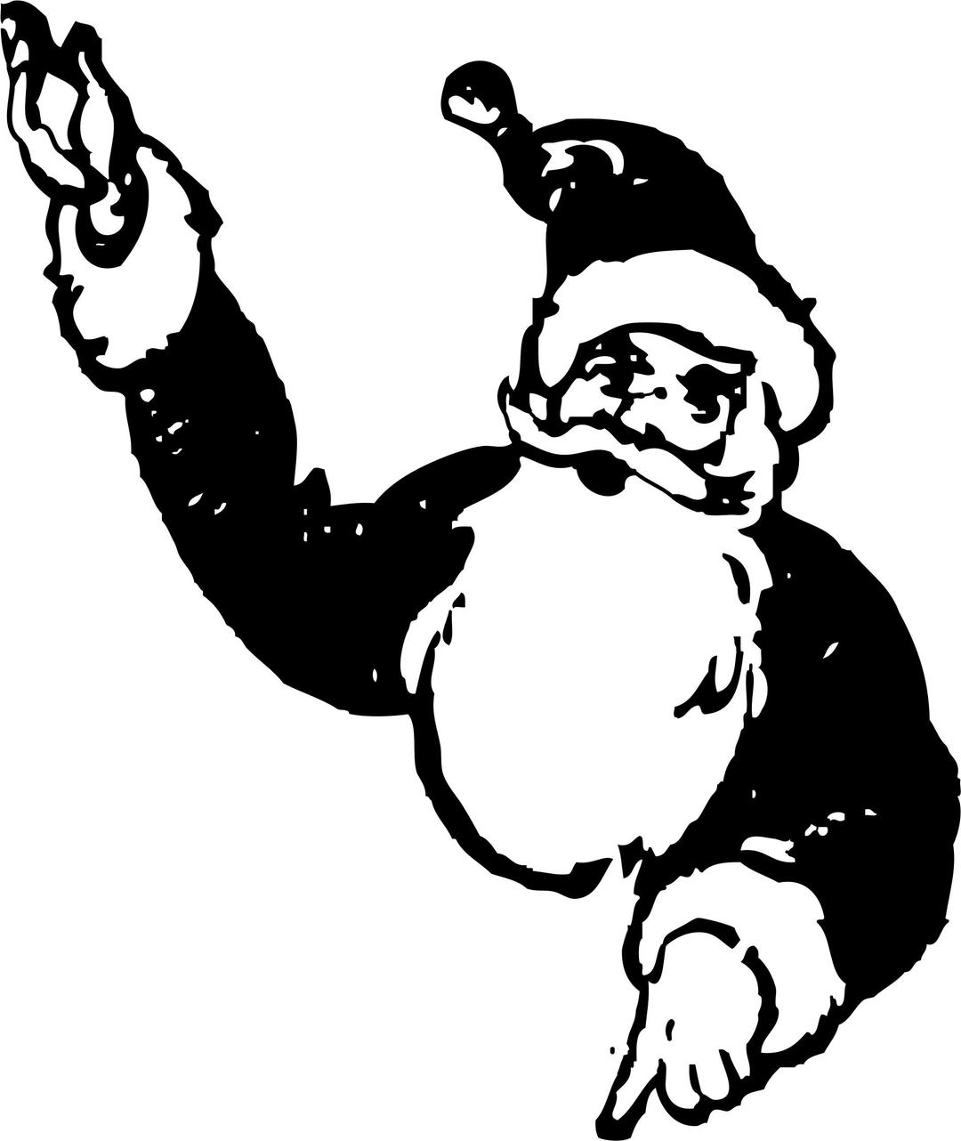 Santa making a gesture png transparent