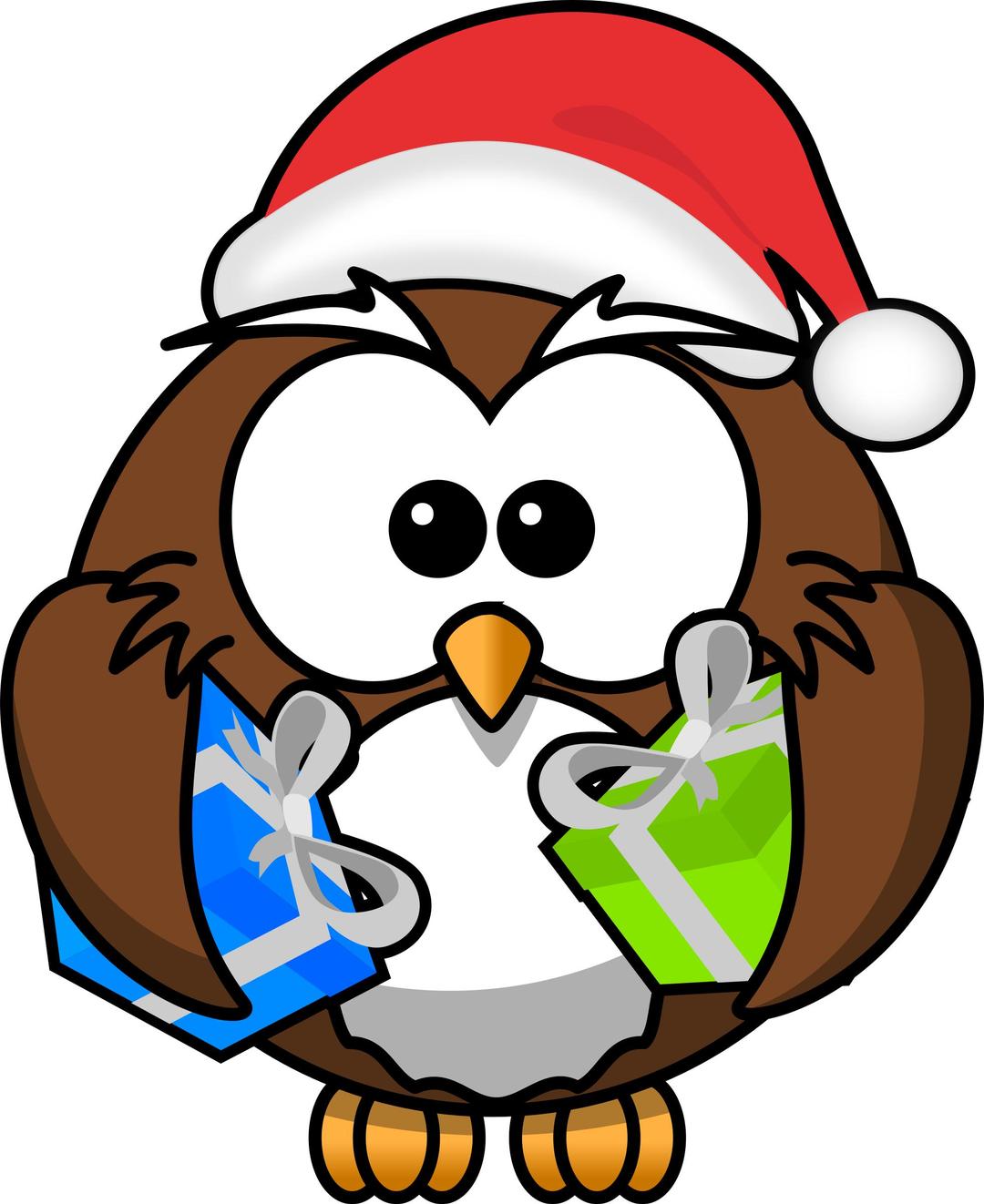 Santa Owl png transparent